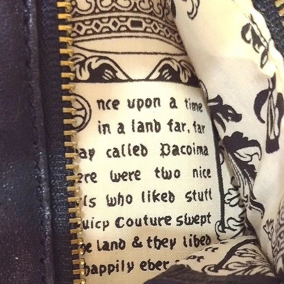 JUICY COUTURE Black Leather LG Pave Crystal Locket Wallet Wristlet NWT - Picture 4 of 10